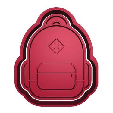 Imagem de Cortador Biscoito Mochila Escola Estudante - DOCE IMPRESSO,  6,5cm
