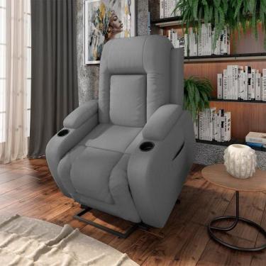 Imagem de Poltrona do Papai Reclinável Sala de Cinema Crihs Elétrica Lift Elevaç