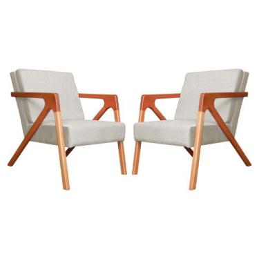 Imagem de Kit 02 Poltronas Decorativas Monalisa para Recepção Suede Cores - DS E