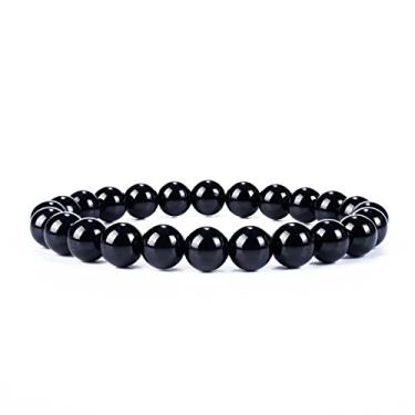Imagem de Cherry Tree Collection Pulseiras olho de tigre e mais de 40 outras pedras – contas de pedras preciosas para homens e mulheres, promovem proteção, coragem, foco, equilíbrio e sorte – Disponível em P, M