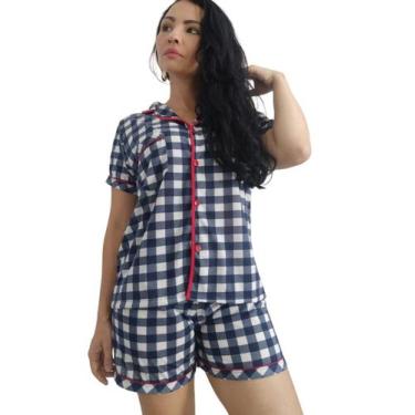 Imagem de Pijama Americano Blogueira Feminino Aberto Com Botões - Cia da Seda, M