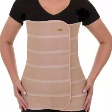 Imagem de Faixa Cinta Abdominal Pós Operatório Elástica 6 Gomos 180cm Bege Artip