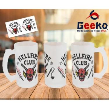 Imagem de Caneca de Chopp HellFire Club Stranger Things Geeko, Jateada, 500ml
