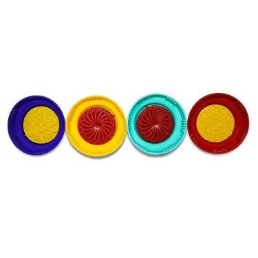 Imagem de Conjunto de 4 tâmaras de plástico Ma'moul Maamoul Mamoul Molde de 8 cm Pistache Máquina de Biscoitos Árabe do Oriente Médio Ramadã Eid