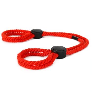 Imagem de Pulseiras de corda ajustável para mulheres, pulseiras de corda trançada, feitas à mão, punhos, tornozeleiras, para casal, algemas, pulseiras para rave, acessórios corporais, joias, Large, Algodão, Sem
