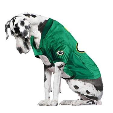 Imagem de Littlearth Camiseta elástica NFL Green Bay Packers para cães grandes, cachorro grande, cor do time