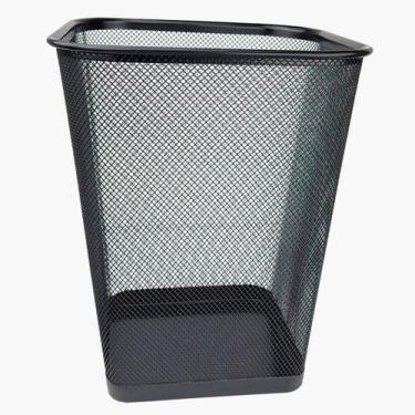 Imagem de Organizador de Escritório PRETO, Lixeira Aramada, Porta Caneta Lápis, 