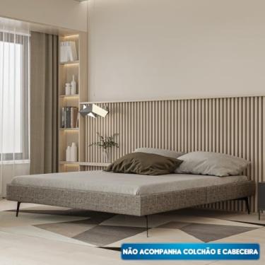 Imagem de Base Bi Partida Slim Casal em Linho sem Cabeceira - Skybox