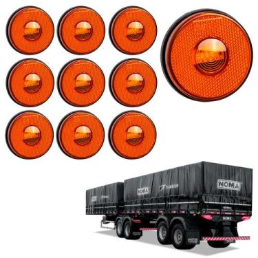 Imagem de 10 Lanterna Lateral Noma LED Âmbar 85mm Saída Conector - DW Componente