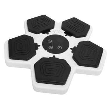 Imagem de Máquina de Boxe Musical, Equipamento de Perfuração de Parede, Alvo Eletrônico Recarregável de Boxe para Crianças, Academia Em Casa (Branco)