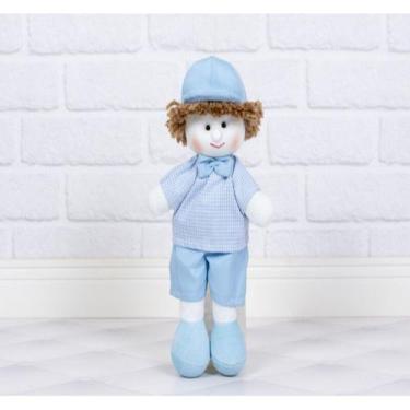 Imagem de Boneco mini luiz - 12 cm / shorts e camisa xadrez - CKD CONFECCOES, Xa