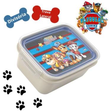 Imagem de Kit Marmita Infantil Divisoria Com Copo da Patrulha Canina - Plasútil