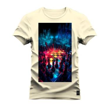 Imagem de Camiseta Plus Size Algodão 30.1 Premium Estampada Xadrez - Nexstar, G2