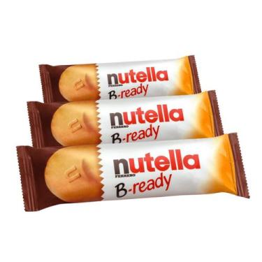 Imagem de Biscoito Recheado Nutella B-ready, 3 Pacotes de 22g