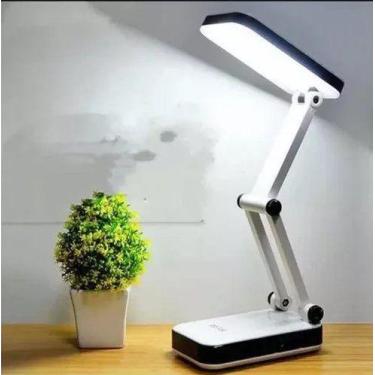 Imagem de LUMINARIA PORTÁTIL abajur mesa 8 SUPER LEDS POTENTES COMPACTA DOBRÁVEL
