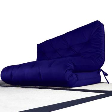 Imagem de Colchão Futon King Dobrável Sofa Cama Acquablock Azul Royal - R9 Desig