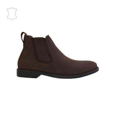 Imagem de Botina Confortável Chelsea De Couro Natural Solado Borracha - Laceli C