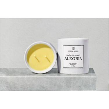 Imagem de Vela Aromática D'luxe Marie Alegria Limão Siciliano 240g