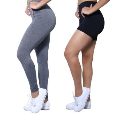 Imagem de Kit 2 peças Calça e Short Heide Ribeiro Legging Basic Malhação, P, Cin