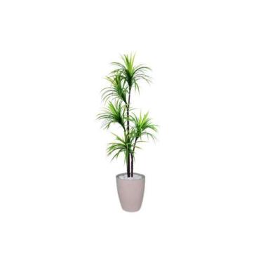 Imagem de Planta Artificial Para Sala Árvore Yucca 1,60m Kit + Vaso S. Bege 30cm