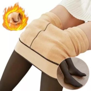 Imagem de Meia Calça De Lã Térmica Translúcida Forrada Pelinho Pelúcia - HX, Pre