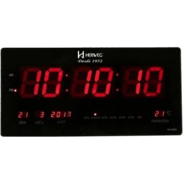 Imagem de Relógio De Parede Digital Herweg Ref: 6464-034 Preto