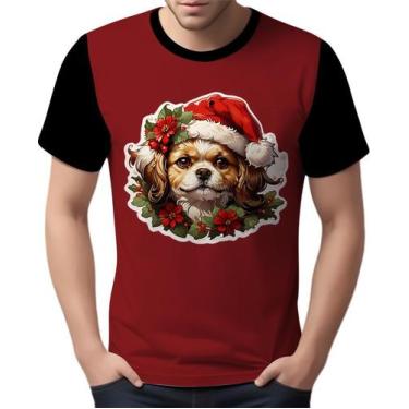 Imagem de Camisa Camiseta Tshirt Natal Festa Cachorro Shitzu Neve HD - Enjoy Sho