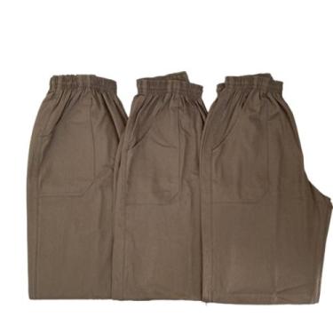 Imagem de Kit c/3 calças para trabalho reforçada brim pesado 100% algodão - AJF 