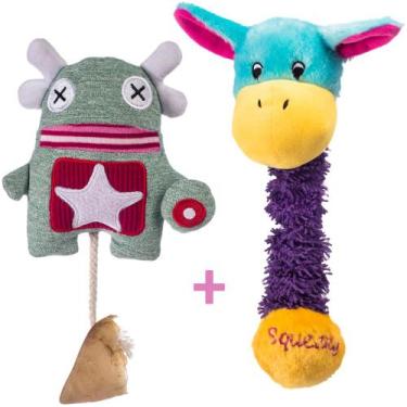 Imagem de Brinquedo pelúcias Pet com apito e mordedor casco bovino HG - MADOG