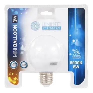 Imagem de LUMINATTI - Lâmpada LED Globo Mini Balloon 8W E27 6000K Bivolt Branco 