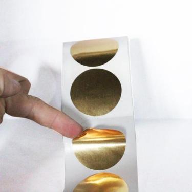 Imagem de Etiqueta Dourada, Corte 5x5cm P/ Chancela Rolo 1000 Unid - Teodoro imp