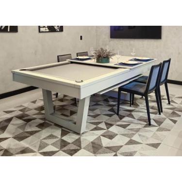 Imagem de Mesa de Sinuca/Bilhar com Tampo de Jantar Cor Nude - 2,20 x 1,20 - Nel