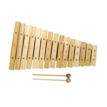 Imagem de MERIGLARE Xilofone para crianças instrumento de percussão portátil profissional afinação presente educacional habilidade fina xilofone de madeira, 15