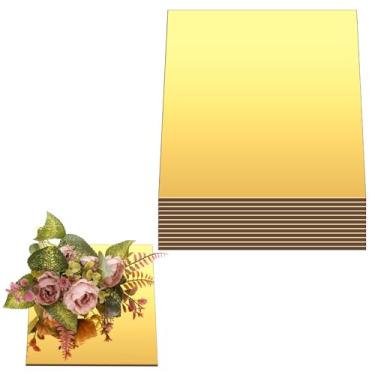 Imagem de Thyle 12 peças de espelhos quadrados de acrílico para mesas, centros de mesa, espelhos quadrados de 20 cm, placas de vela para parede, mesa de casamento, centros de mesa, bandeja espelhada quadrada
