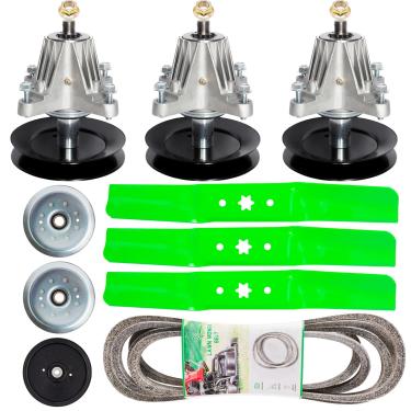 Imagem de Kit de reconstrução de deck para cadete de 137.2 cm RZT-L54KH S54 ZT S54KH Z6600 3 618-06978 954-04329 942-05056 3 lâminas substitui 942-05056A 1 375. 9 cm Be l t MTD 954-04329A 2 Idler GY22082 1