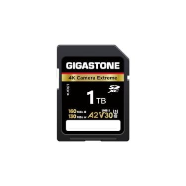 Imagem de [Recuperação de dados gratuita de 5 anos] Cartão SD GIGASTONE de 1 TB, Câmera 4K Extreme, cartão de memória A2 V30 U3 C10 SDXC de alta velocidade, compatível com câmera digital Canon Kodak Olympus