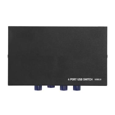 Imagem de Caixa de Interruptor Manual de Compartilhamento Usb, Hub 4 Portas, Switcher para Impressora, Scanner, Câmera, Teclado, Fácil de Usar e Transportar
