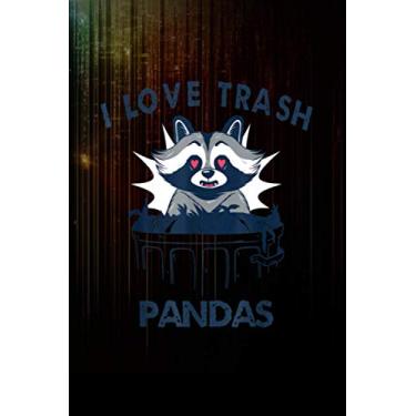 Imagem de I Love Trash Pandas Funny Christmas For Raccoon Lovers Notebook 114 Pages Size 6''x9'' / College Ruled