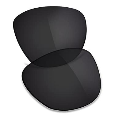 Imagem de TRUSHELL Lentes de reposição polarizadas para óculos de sol Oakley Frogskins OO9013/Frogskins AF OO9245 preto escuro - Polarizadas