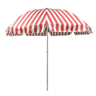 Imagem de Guarda-chuva de jardim Guarda-chuva de pátio listrado Guarda-chuva de praia dobrável automático Grande tenda ao ar livre Comercial Cabo longo Guarda-chuva de publicidade Base preenchível