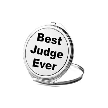 Imagem de SpreadPassion Espelho compacto juiz, presente de juiz, espelho fotográfico Best Judge Ever, espelho de maquiagem de viagem pequeno espelho portátil, espelho de bolso portátil, ideia de aniversário (1,