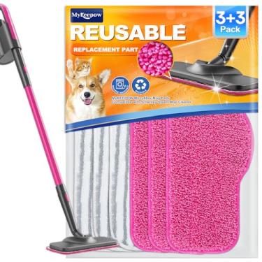 Imagem de MyKEEPOW Almofadas de esfregão a vapor compatíveis com limpador de esfregão a vapor Schenley e limpador a vapor Dupray, refil de almofada de esfregão de microfibra para piso de várias superfícies,