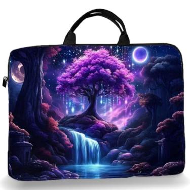 Imagem de RUUHLJLET Capa para laptop de 15 polegadas – capa elegante, leve, à prova de choque, resistente à água para notebooks Lenovo, HP, Dell, Asus - Árvore da Vida da Lua