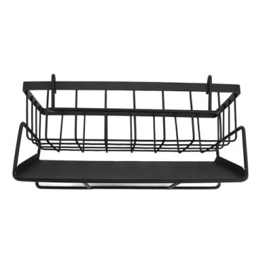 Imagem de Organizador de Pia, Suporte de Rolha de Pia Multifuncional, Rack de Drenagem Com Cabide Removível Montado na Parede, Cesta de Suporte de Esponja de Prato de Aço Carbono para Pias