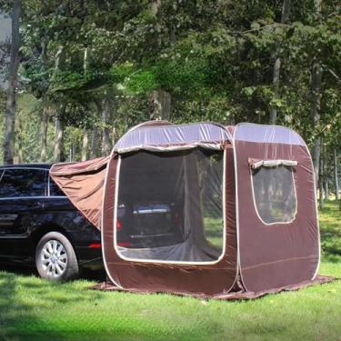 Imagem de Tenda SUV para acampamento, barraca de carro, barraca de porta traseira para carro, barraca de bota de carro fácil configuração, toldo de carro, abrigo solar, acampamento, SUV, barraca traseira,