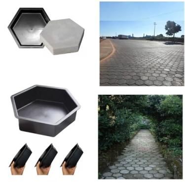 Imagem de Forma De Bloquete Sextavado 25x25x8 Molde Bloco De Concreto