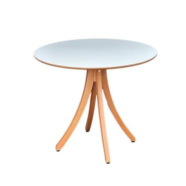 Imagem de Mesa de Madeira Flora de 90cm - Pés em Madeira Maciça Sala de Jantar, Área Gourmet, Varanda (Branca)