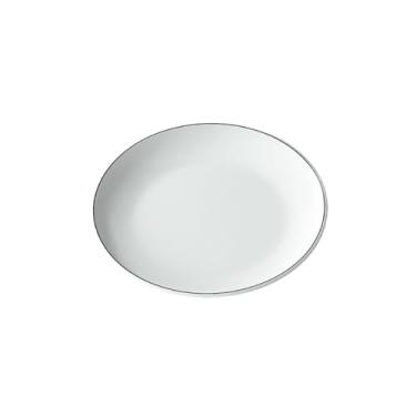 Imagem de Prato de plástico redondo para restaurante comercial, prato redondo de imitação de porcelana de hotel - 8112-bobina preta