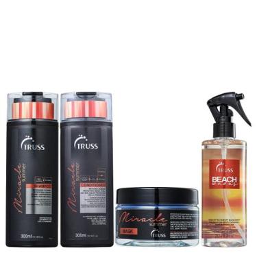 Imagem de Truss Miracle Summer Kit Shampoo Condicionador Máscara e Beach Waves L