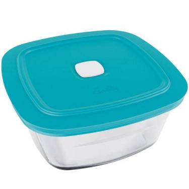 Imagem de Pote de Vidro com Tampa Plástica Cores Sortidas 2L Marinex Facilita Ti